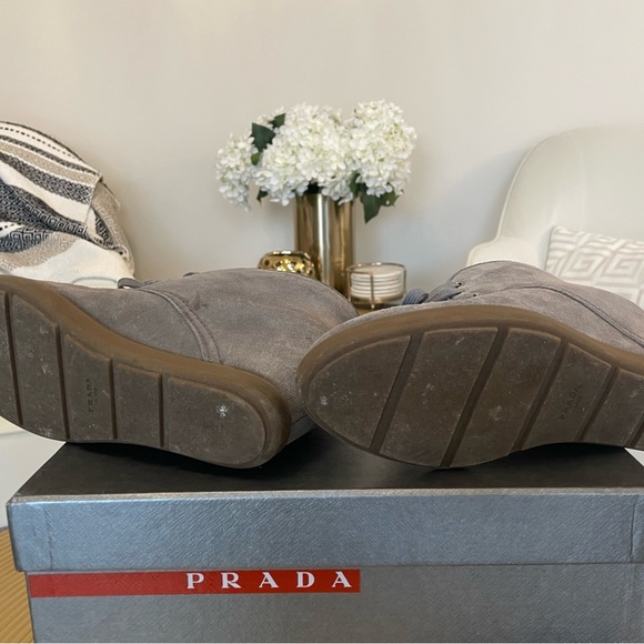 Prada Grey Suede Booties - Picture 7 of 9